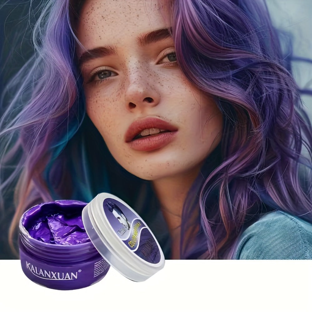 Temporary Hair Color Wax Disposable DIY Styling Cream Y2K Aesthetic for Parties Festivals Halloween Cosplay 9 Colors Blue Pur