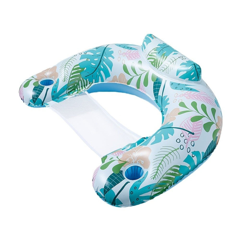 Inflatable Pool Floats with Cup Holder and Backrest for Adults — image 12