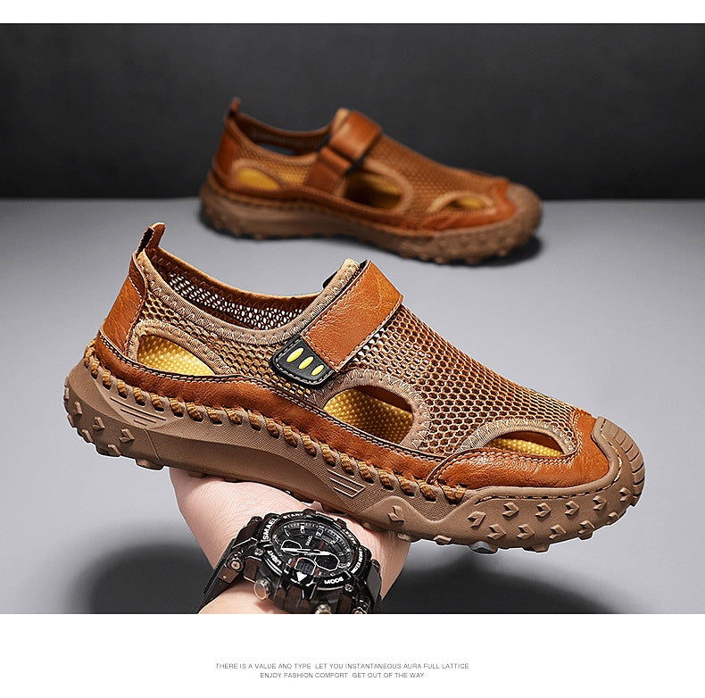 Summer Outdoor Casual Hollow Mesh Surface Breathable Men's Sandals