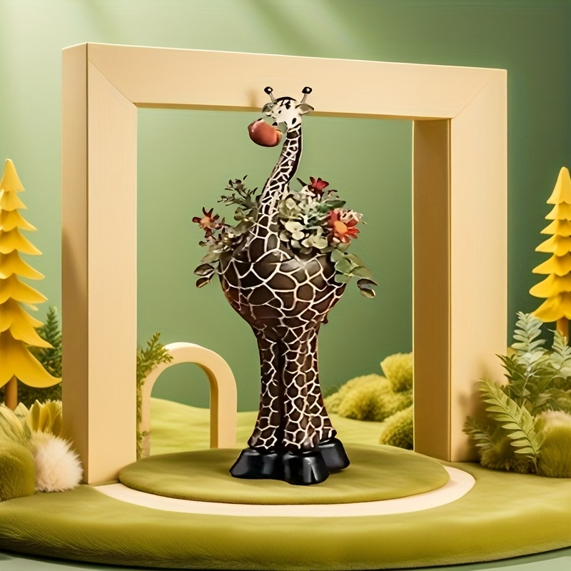 Giraffe Flower Pot Planter - Animal Succulent Pot Indoor Outdoor Garden Decor — image 8