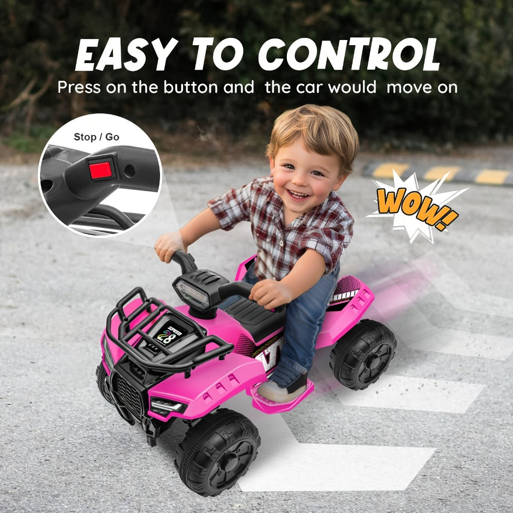 6V Kids Ride On ATV 4-Wheeler Quad Electric Toy Car for Toddlers 18-36 with the Listed Color, Size or Set Options for Everyda