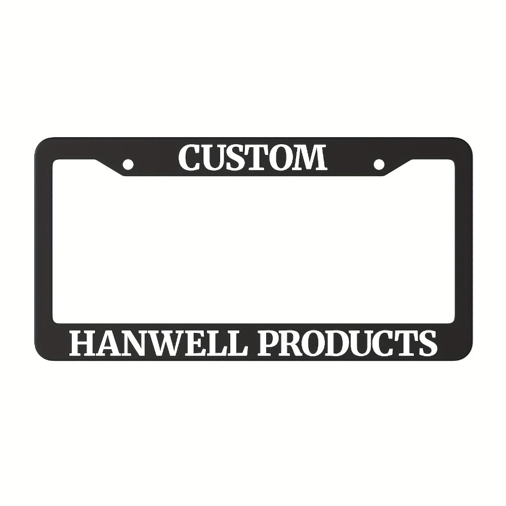 Custom License Plate Frame – 6 Font Styles, Heavy-Duty Weather-Resistant Car Tag Holder, Personalized Front & Rear License Pl