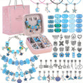 Bracelet Making Craft Kit with Portable Jewelry Box, Beads and Charms in Seven Color or Theme Options — image 1