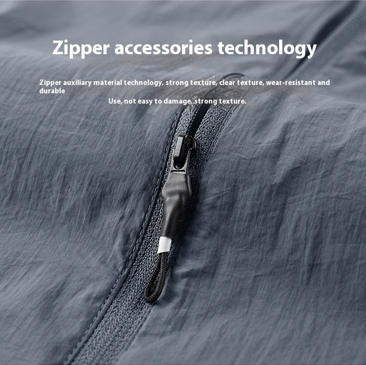 Ultra-thin Breathable Stand Collar UV-proof Jacket Fishing Suits Men