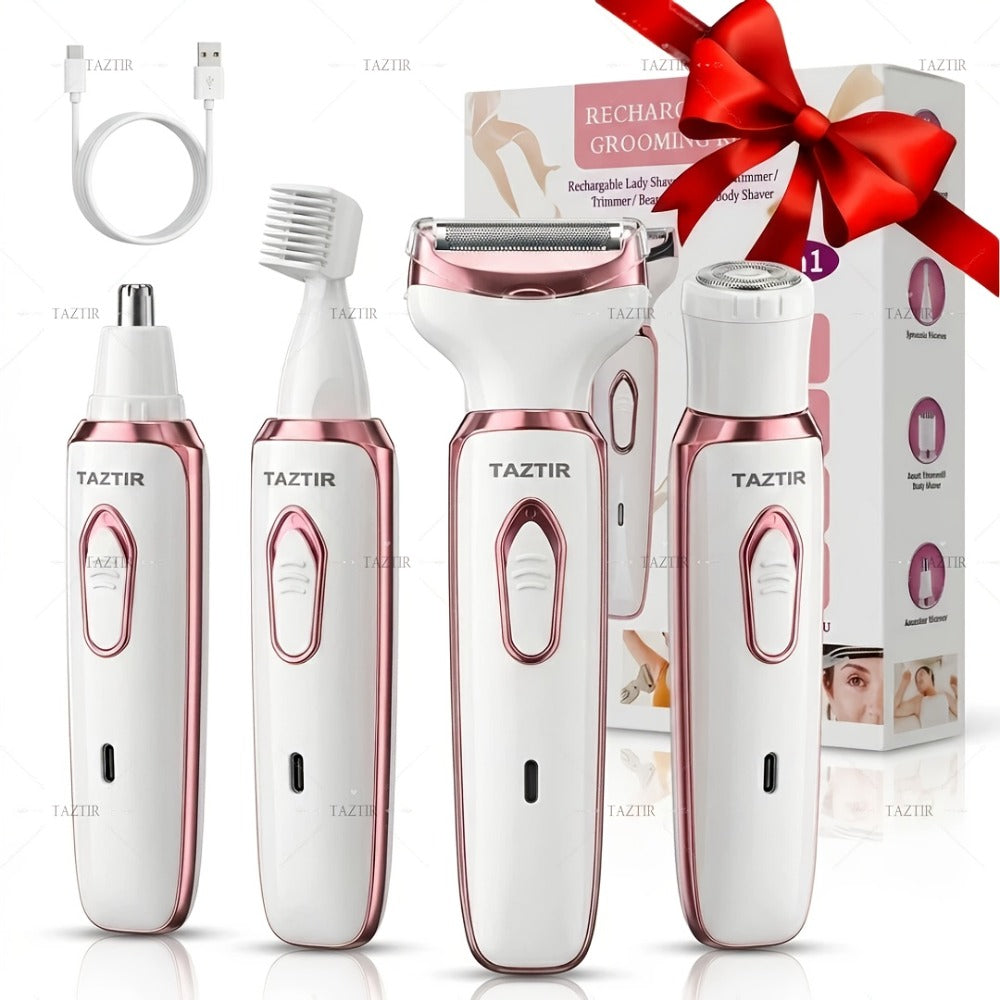 Face and Bikini Electric Shaver Grooming Kit for Women with USB Charging — image 1