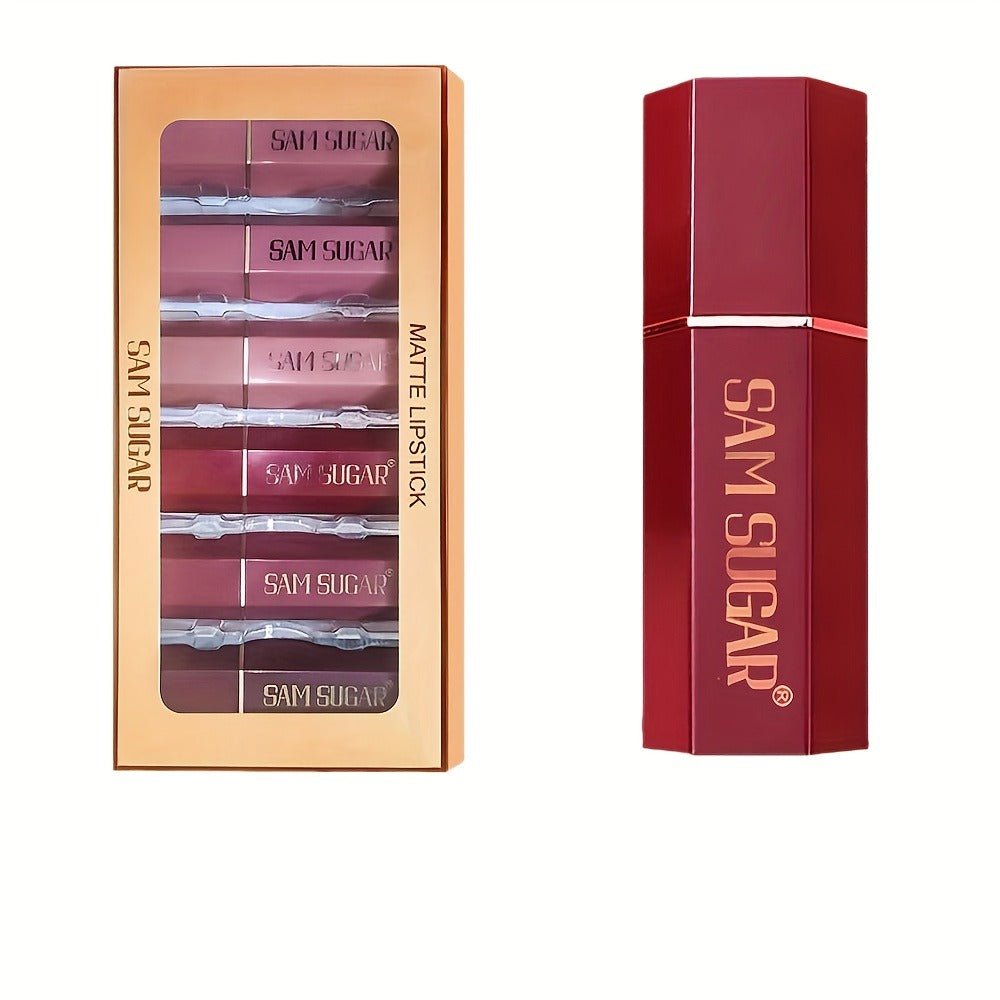 Lip Gloss Set 6pcs Velvet Finish Shiny Lip Color Collection, for Makeup, Travel and Everyday Vanity Use — image 4