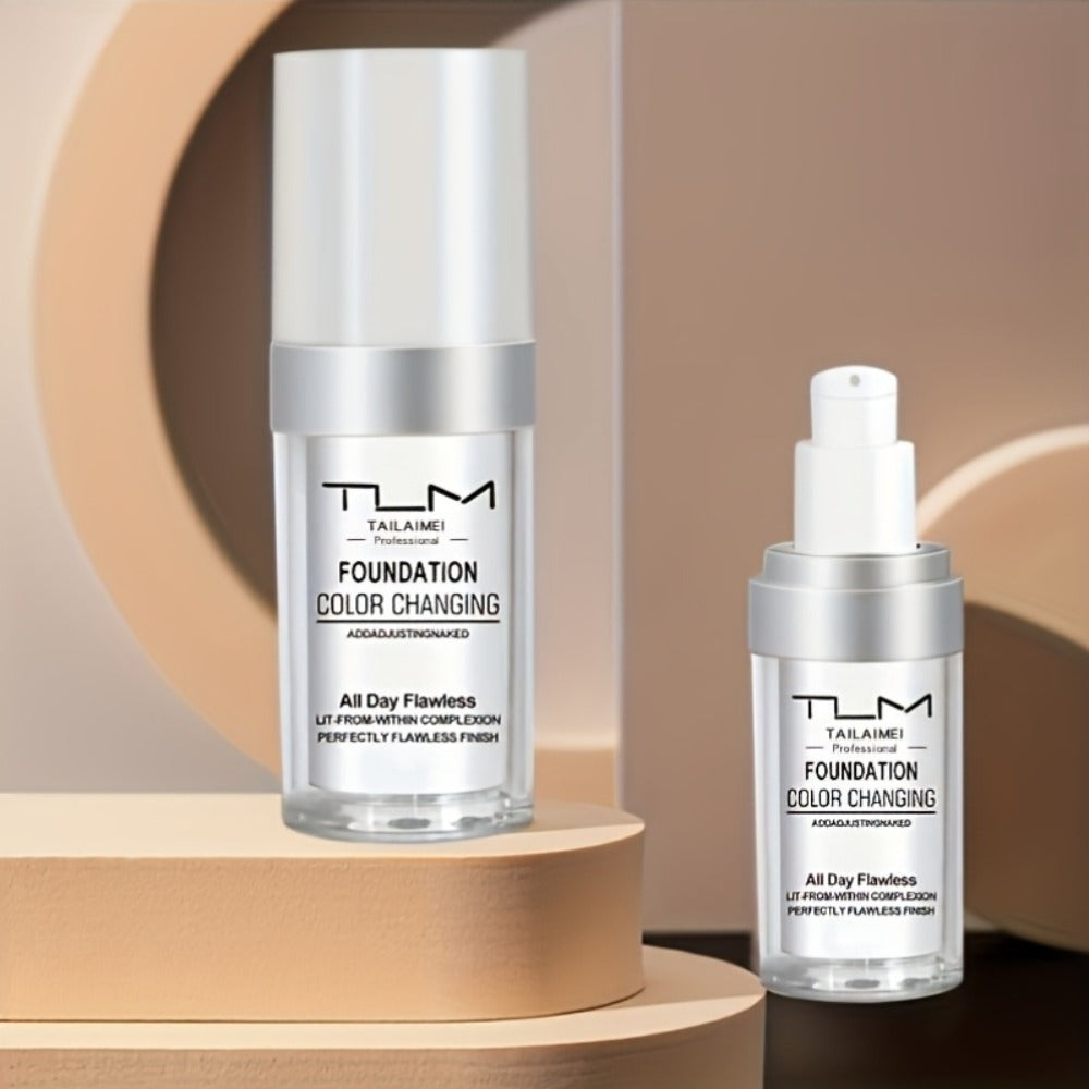 Color-Change Label Liquid Foundation Three-Bottle Set with Pump Tops and One 3pcs Checkout Option — image 7