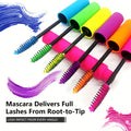 Colorful Mascara Set 6 Vivid Shades – Waterproof Smudge-Proof Curling Volumizing Lash Makeup, Purple Green Red Yellow Orange 