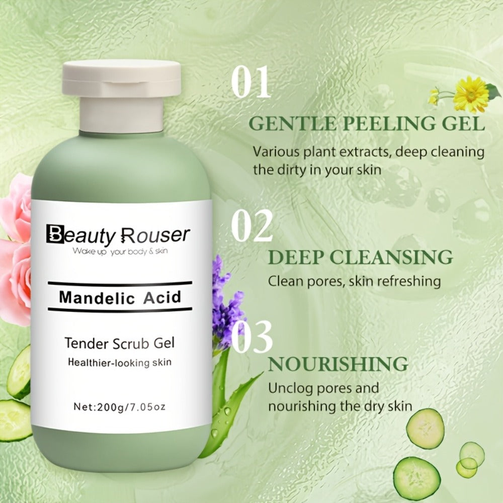 Exfoliating Body Scrub Gel with Aloe Vera, Rose & Chamomile Extract, Deep Cleansing Physical Scrub for Face & Body — image 8