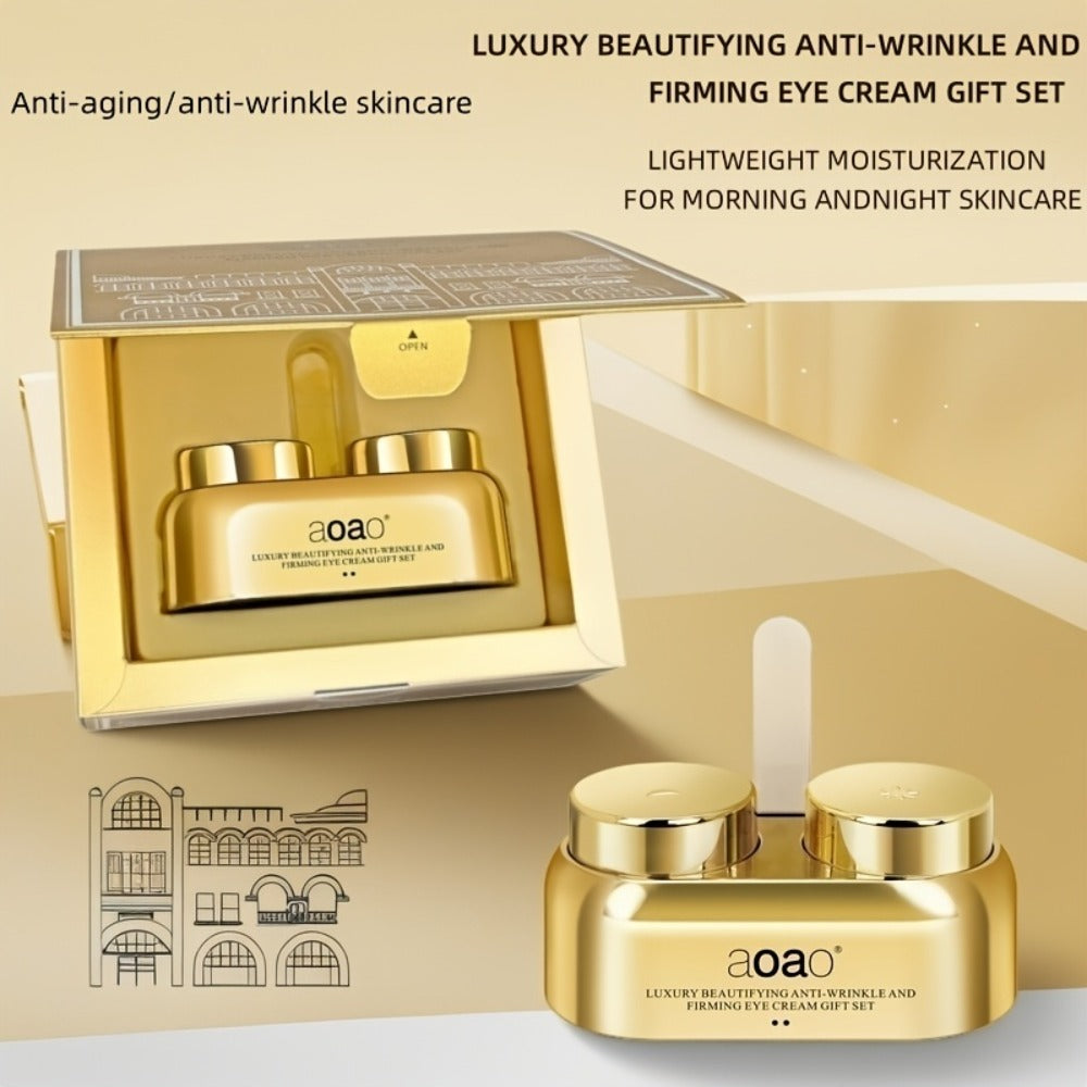 aoao Day and Night Eye Cream Two-Piece Set with Separate 18g Gold-Tone Cosmetic Jar Containers — image 4