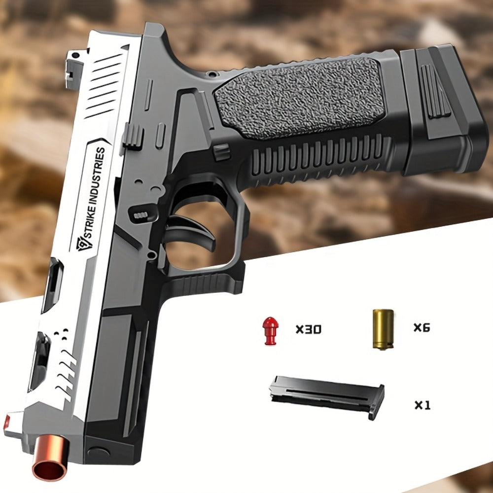 G17 Bullet Toy Gun for Boys, Rapid Fire Foam Dart Blaster Pistol, Realistic Textured Grip, Outdoor Shooting Game Toy — image 