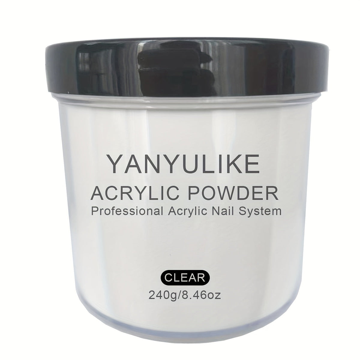 240g Acrylic Nail Powder Jar in Clear, Pink, Nude or White for Use with Compatible Acrylic Liquid — image 13
