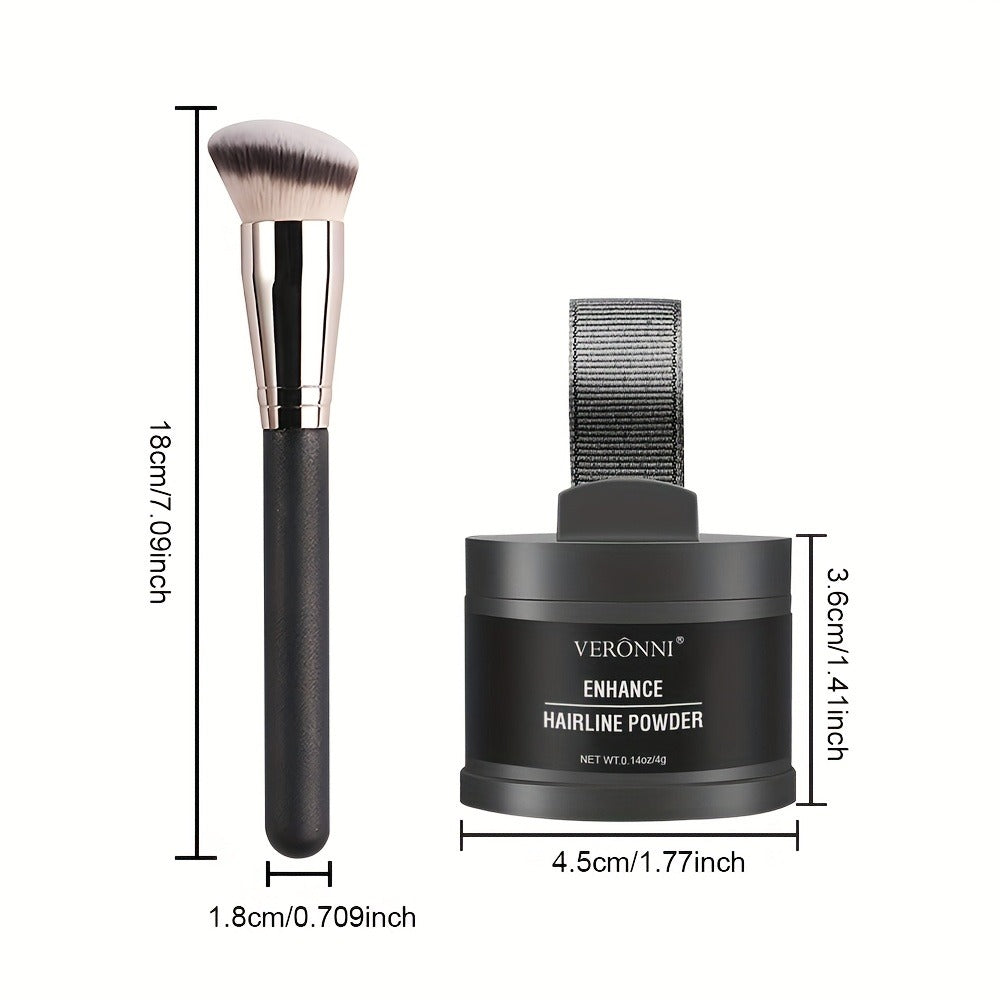 Hairline Shadow Powder Kit with Brush – Waterproof Hairline Concealer & Hair Root Touch Up Powder | Instant Fuller-Looking Ha