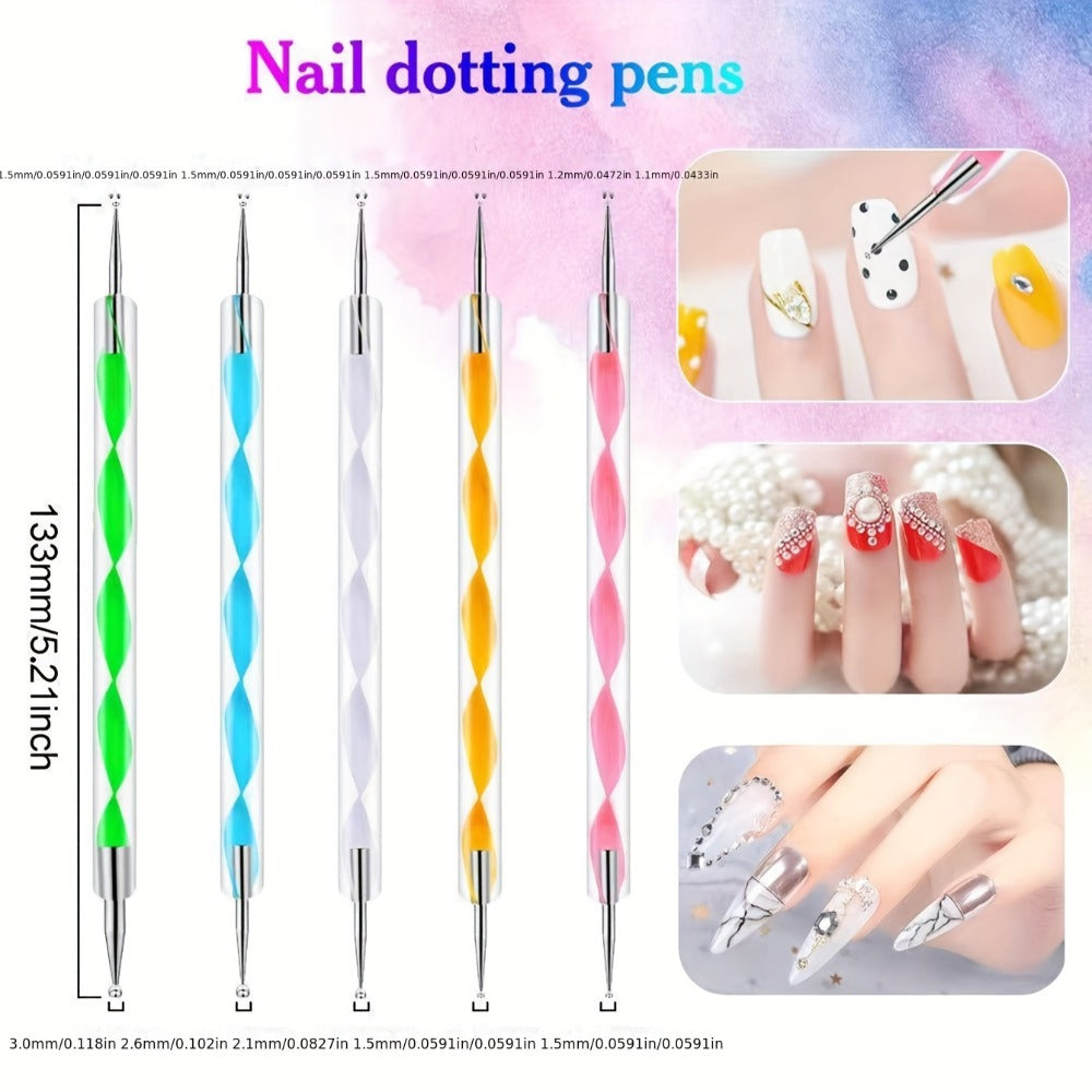 72-Piece Complete Nail Art Set with LED UV Lamp, Electric Nail Drill Pen, Gel Polish, Glue Drying Machine — image 7