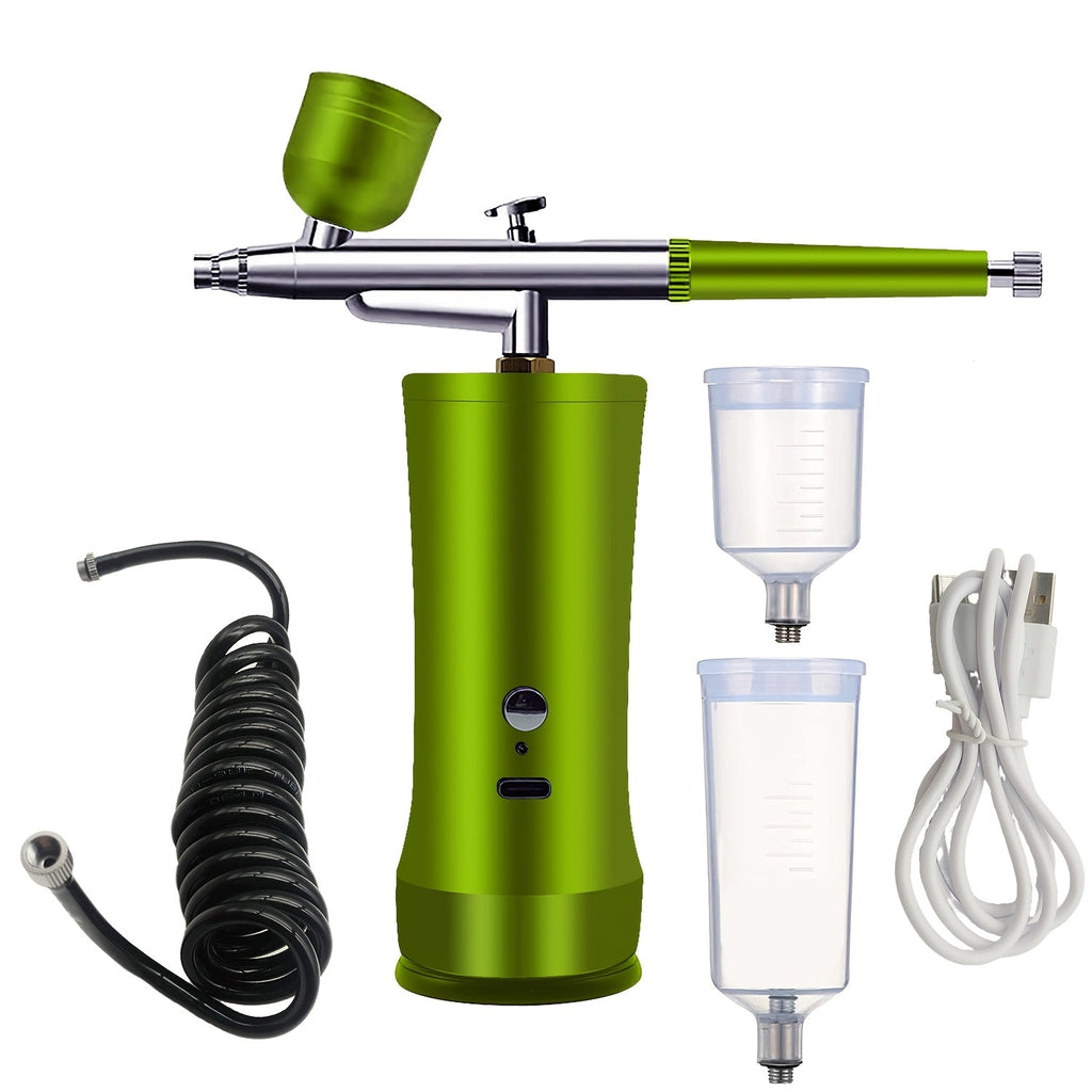 Rechargeable Cordless Airbrush Kit with Green, Pink, Red or Black Three-Gear Pump and Three Cup Options — image 1