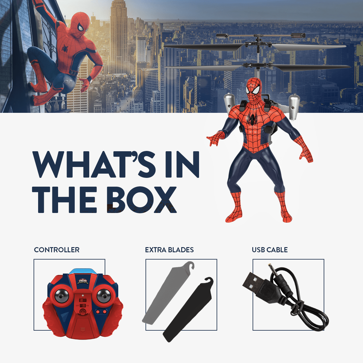 Spider-Man RC Helicopter 2CH Infrared Remote Control Indoor Flying Toy for Kids Boys Girls Ages 6+ — image 4