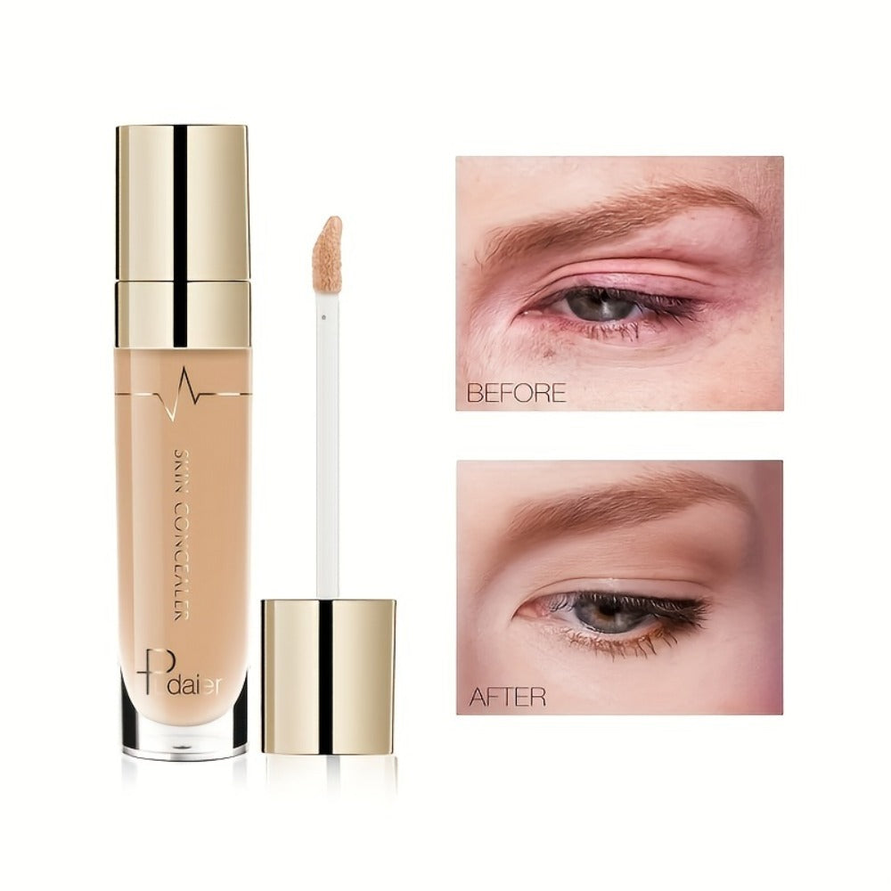 Under Eye Concealer 2PCS Set – Dark Circles & Wrinkle Coverage Waterproof Long-Lasting Liquid Concealer Stick with Plant Squa