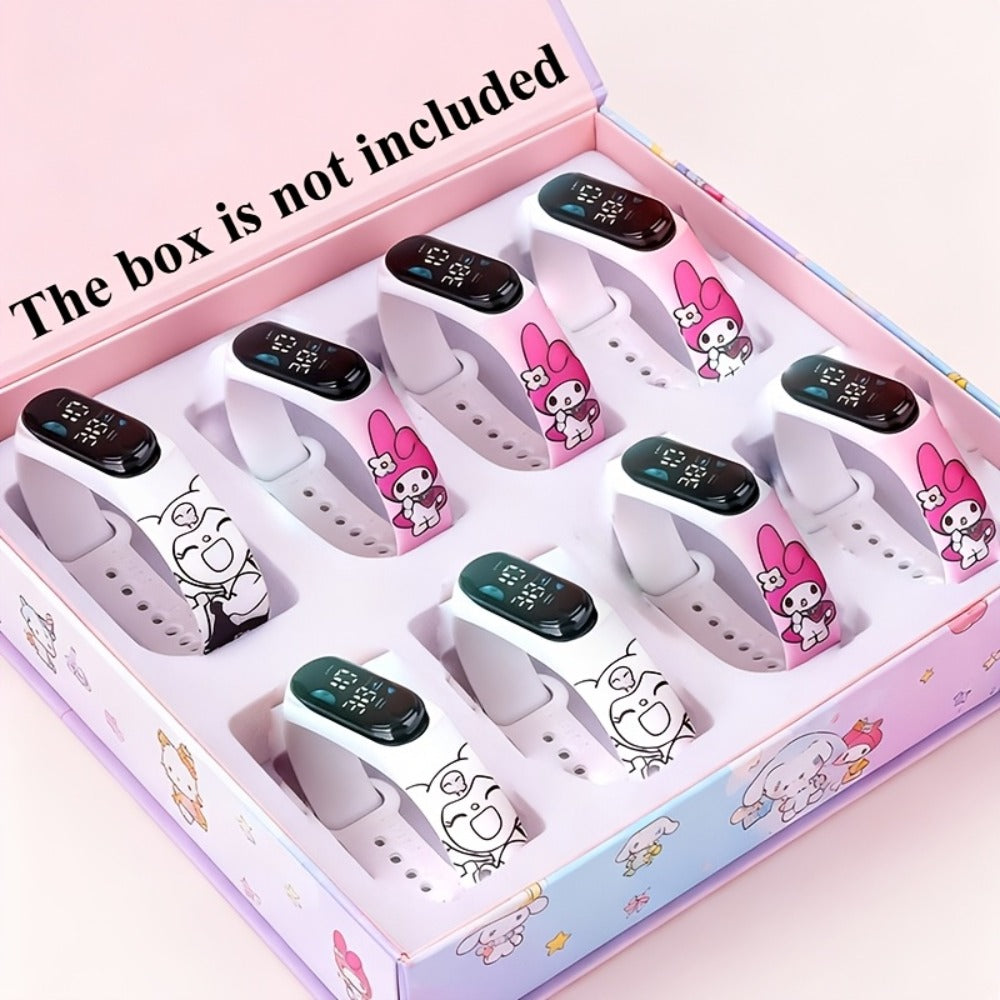 Sanrio Kids Watch Set 10 Pack, Cinnamoroll Kuromi My Melody Pochacco Mixed Colors, Cute Fashion Watches for Girls — image 5