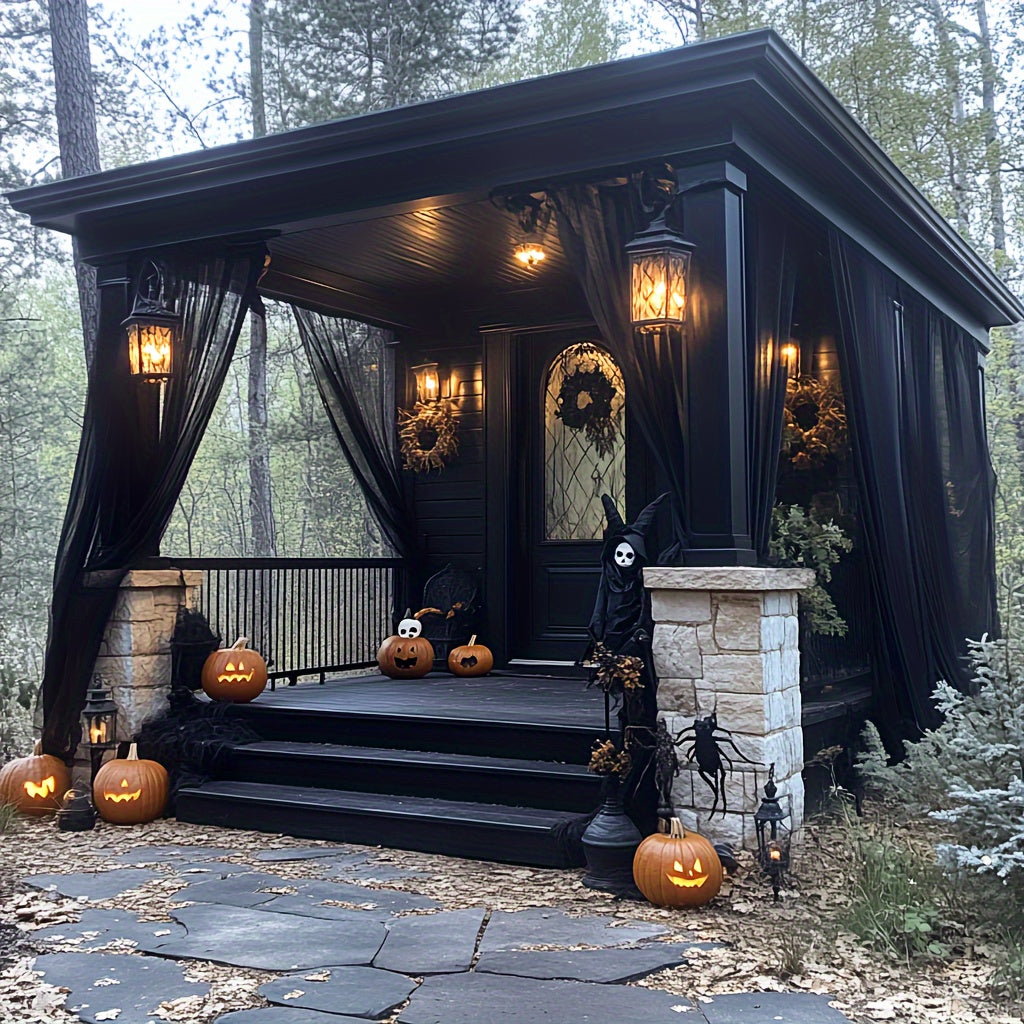Outdoor Curtains | Sheer Mesh Rod Pocket Patio Gazebo Porch Wedding — image 18