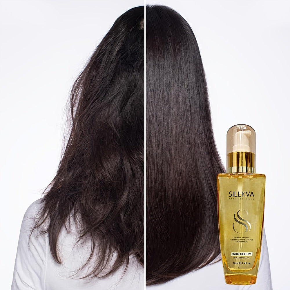 Extra Strength Argan Oil Hair Serum with Vitamin E – Deep Moisturizing Repair for Dry Frizzy Damaged Coarse Hair — image 3
