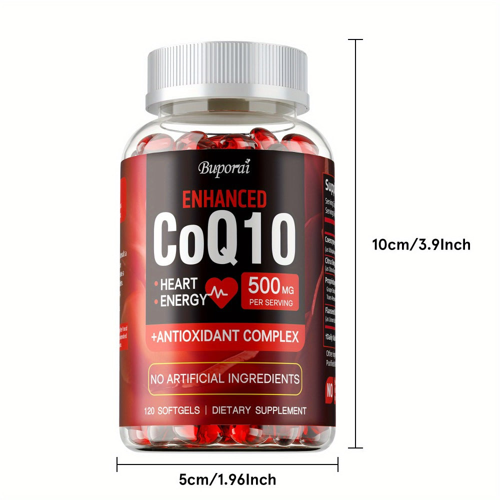 CoQ10 Coenzyme Q10 with Citrus Bergamot 120 Capsules, Heart Health, Brain & Cardiovascular Support — image 11