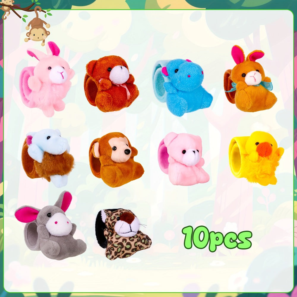 Plush Animal Slap Bracelet Assortments in 6-, 10-, 15- or 30-Piece Checkout Packs for Party Favors — image 5
