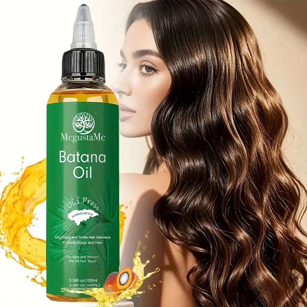 Batana Oil Cold Pressed Pure Hair & Scalp Treatment – Deep Moisturizing Conditioner with Jojoba Oil for Dry Damaged Hair, Fri