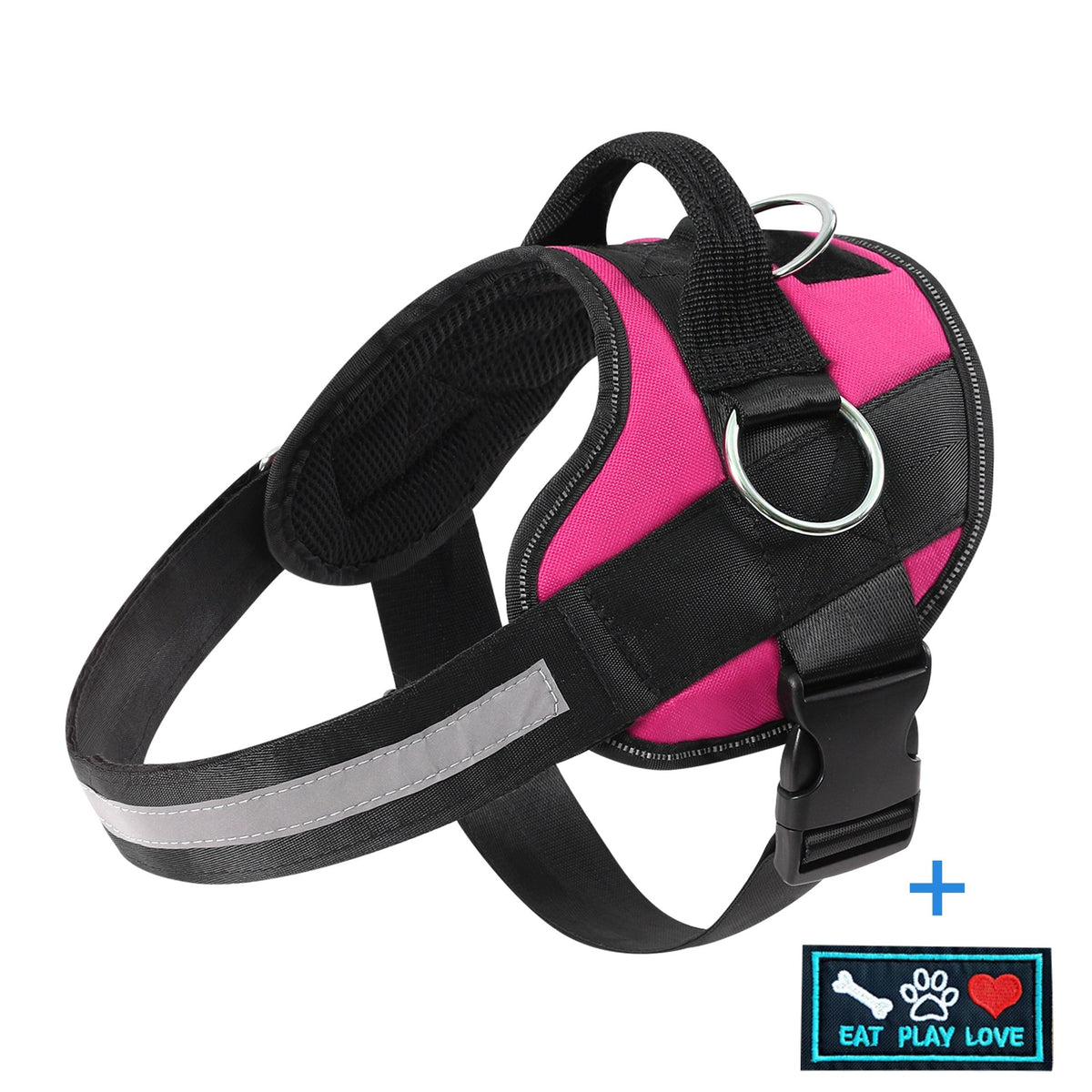 Reflective-Trim Dog Harness in Seven Colors and XS–XXL with Chest Band, Back Ring and Top Handle — image 13