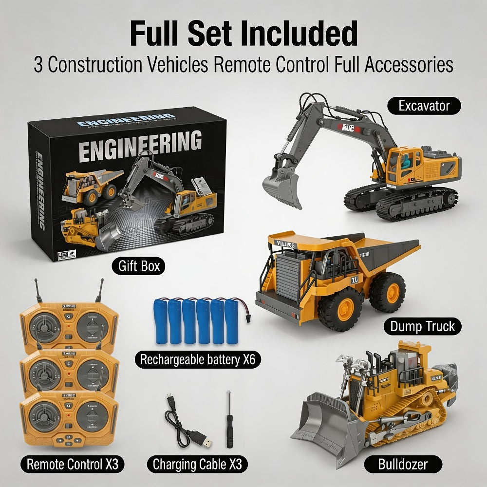 RC Construction Vehicle Set 2/3/4pcs with the Listed Color, Size or Set Options for Everyday Use — image 7