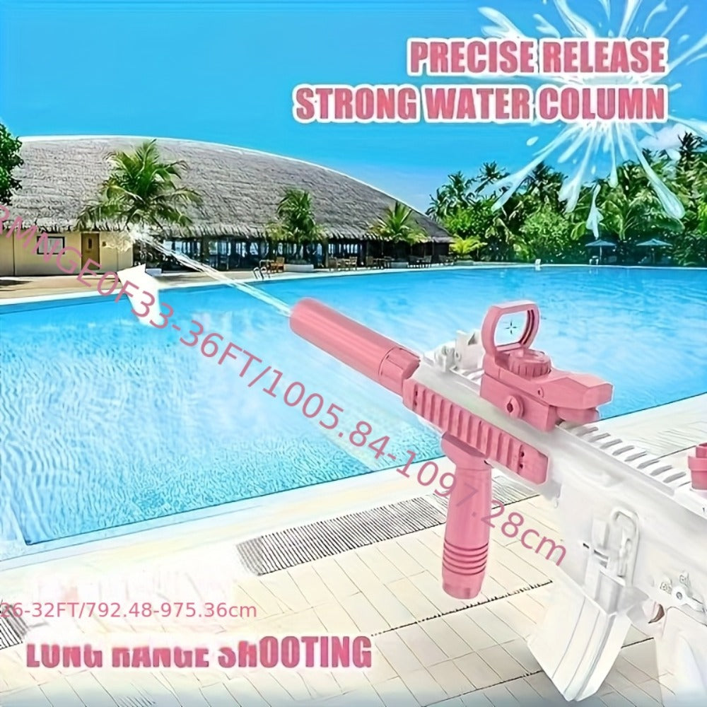 Continuous-Fire Water Gun for Kids & Adults, High- Long-Range Squirt Blaster for Summer Beach Pool Backyard Outdoor Play — im