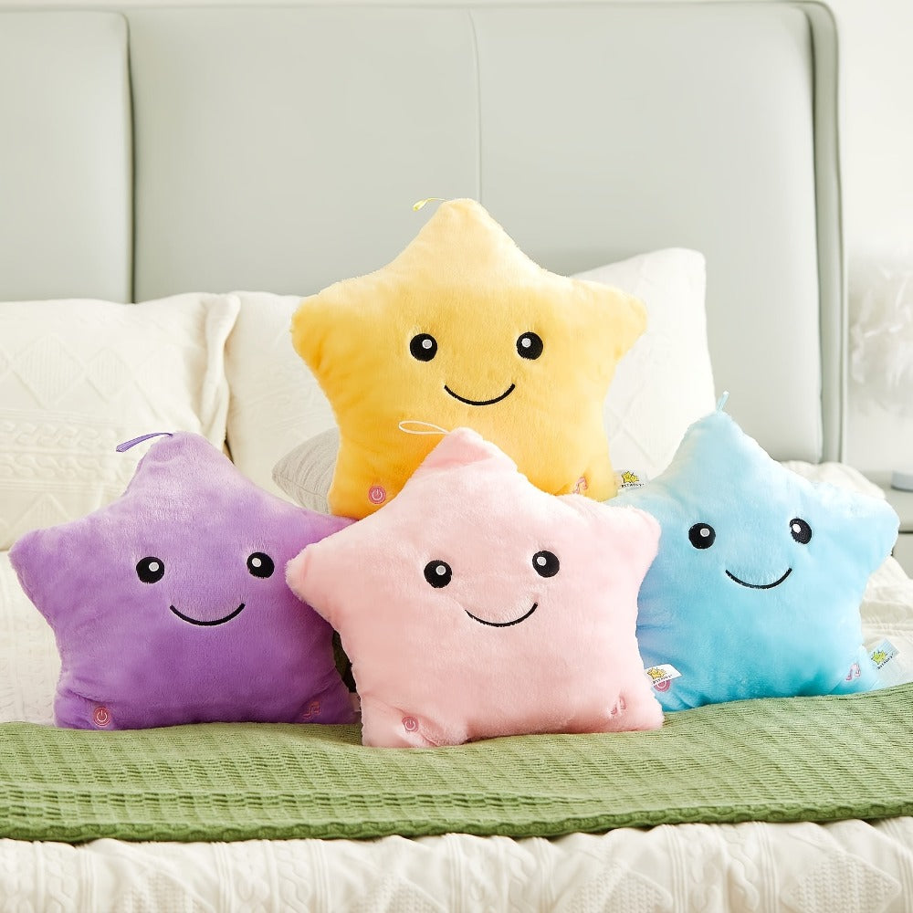 Purple Musical Star Plush Night Light with Color-Changing LEDs, 10 Lullabies, 15-Minute Timer and 13-Inch Design — image 6