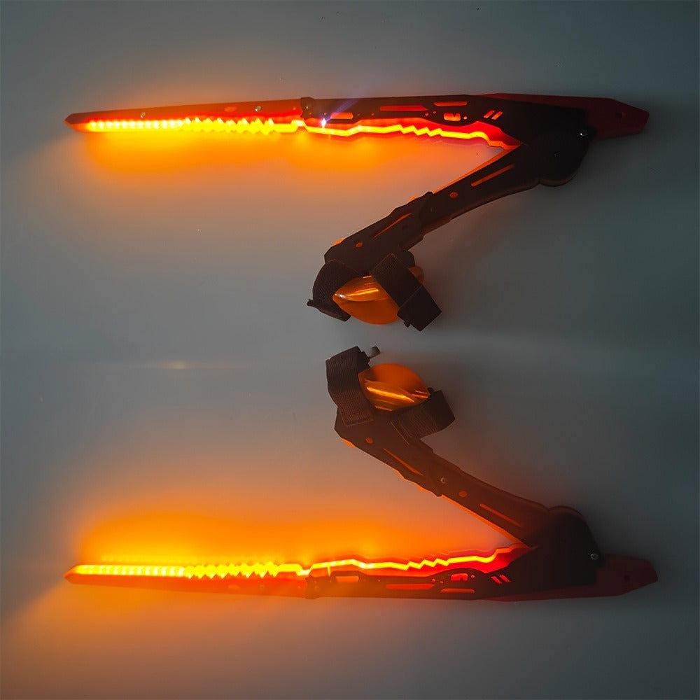 LED Mantis Knife Cyberpunk Light Up Acrylic Prop, Luminous Blade for Halloween Costume Cosplay Sci-Fi Role Play Party — image