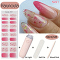 Semi Cured Gel Nail Strips Kit with Handheld LED Nail Lamp, 20 Real Gel Nail Stickers Wraps for DIY Nail Art — image 15