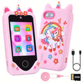 Unicorn Toy Phone in Pink or Purple with Dual Cameras, Touchscreen Interface and 32GB SD Card Label — image 9