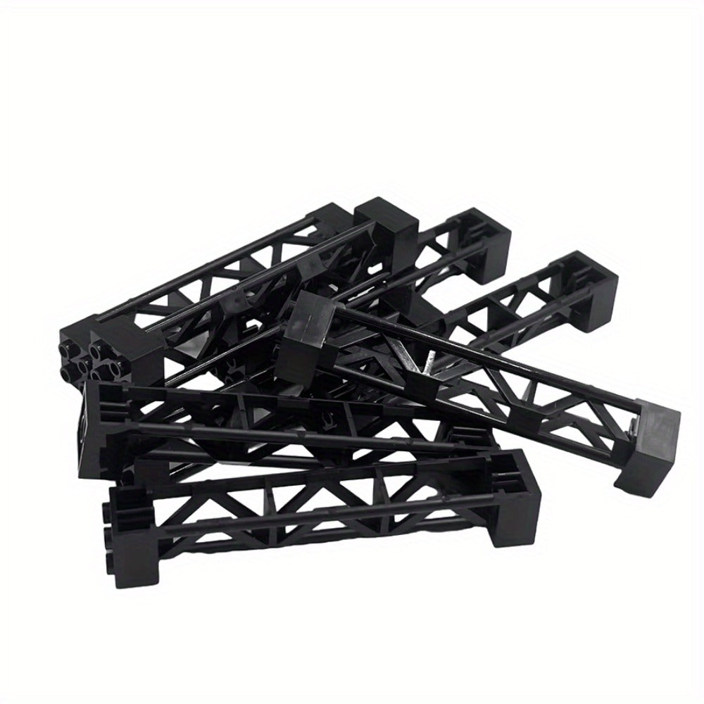 2x2x10 Pillar Support Bricks 20pcs Black – LEGO-Compatible Column Rod Blocks for MOC City Train Girder Military Architecture 