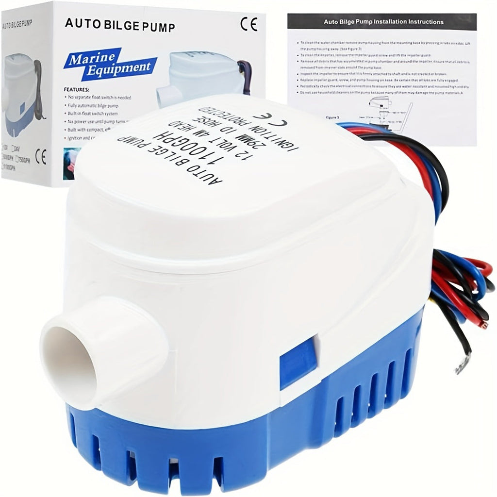 Automatic Bilge Pump 1100GPH 12V Float Switch Submersible Marine Boat Pump — image 2