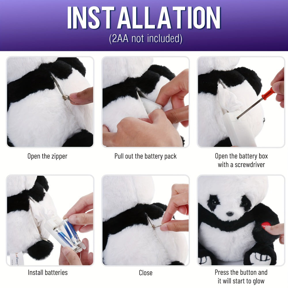Plush Toy Light-Up Panda in 7-Inch or 10-Inch Sizes with Colorful LED Glow Points for Display — image 9