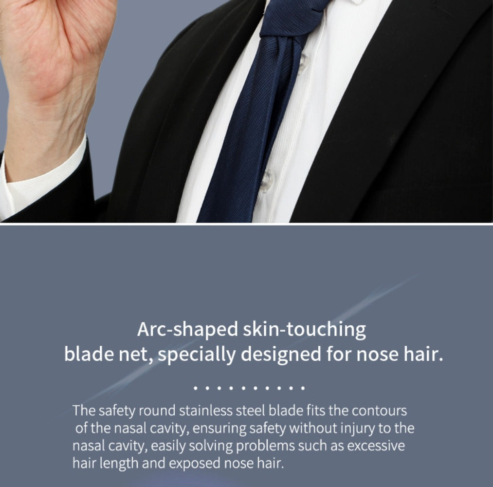 Nose Hair Trimmer Electric Painless 3-in-1 USB Rechargeable with LED Display – Trims Nose Ear Hair Eyebrows Waterproof Groomi