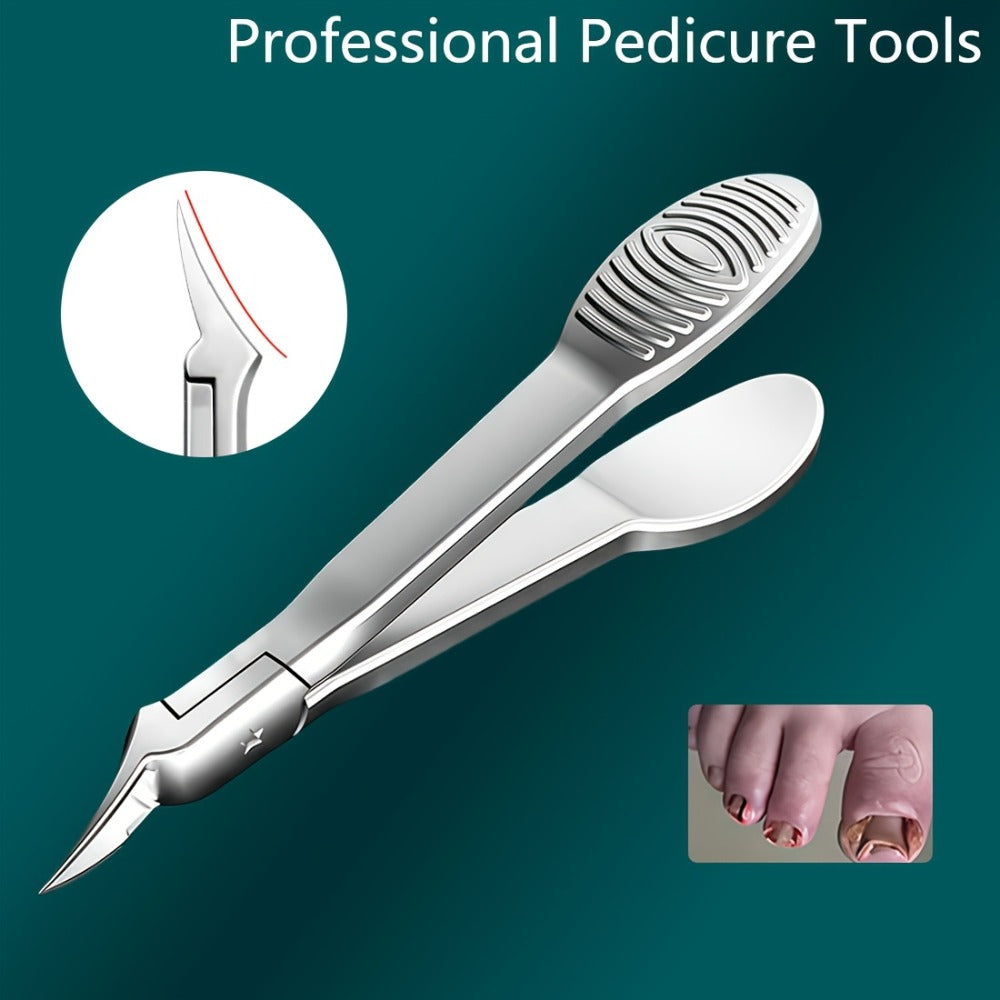 4CR13 Stainless-Steel Nail Clipper with Extended 68-Degree Right-Angle Blade and Silver Finish — image 7