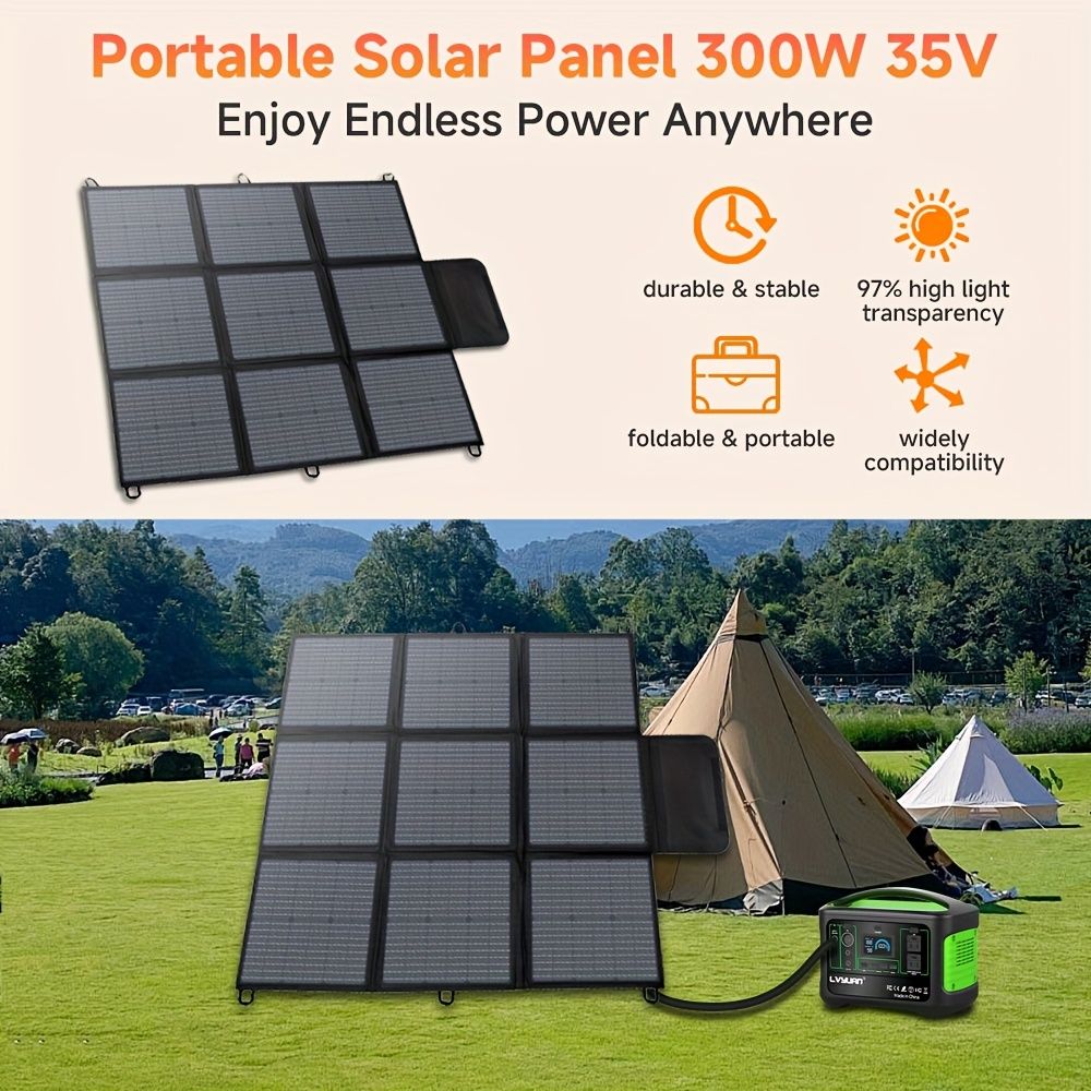 Foldable Solar Panel 120W 200W 300W 400W 22.5% High Efficiency Monocrystalline Portable Outdoor for Garden, Pathway and Patio