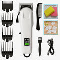 Hair Clippers & Trimmers KLY White Full-Size Clipper with LCD Display, USB Charging and Guide Comb Set — image 19