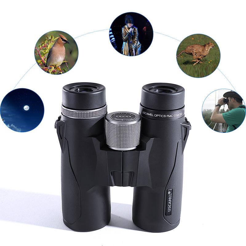 USCAMEL 8x42 Binoculars Military HD High Power Telescope Professional Hunting Outdoor,Black