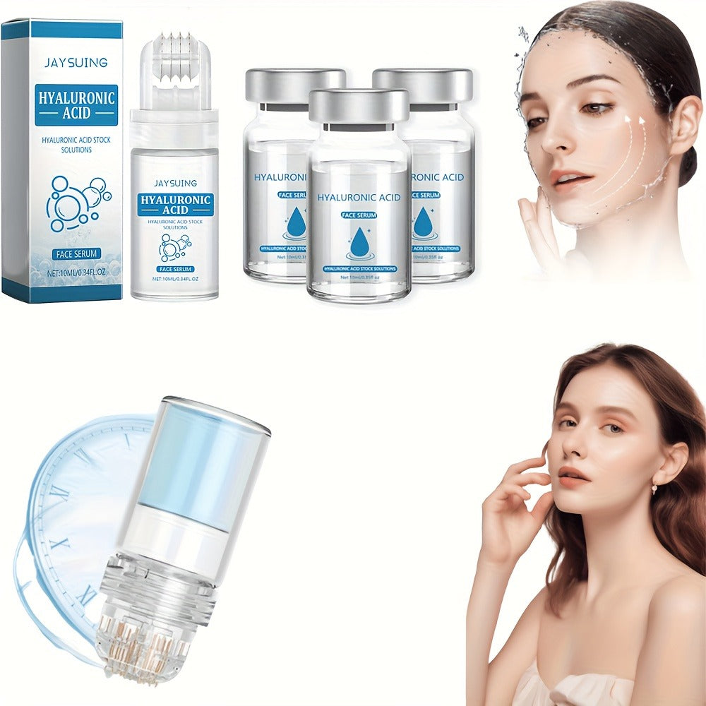 Derma Stamp Microneedle Roller for Face 0.25mm with 3pcs Facial Serum - Hydra Micro Needle for Bath Time, Home Spa and Person