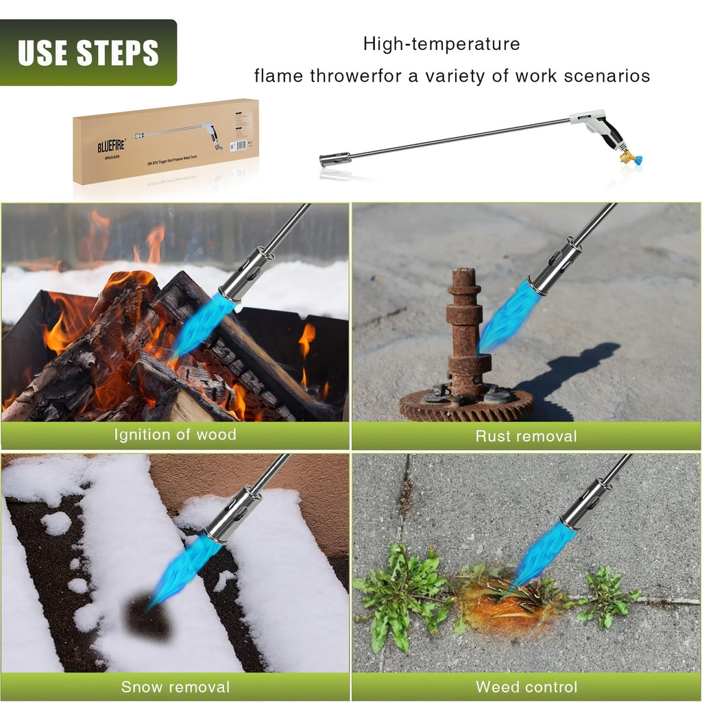 Propane Weed Torch, Flame Weeder Ice Melter Outdoor Roof Driveway for Garden, Patio and Yard Use — image 43