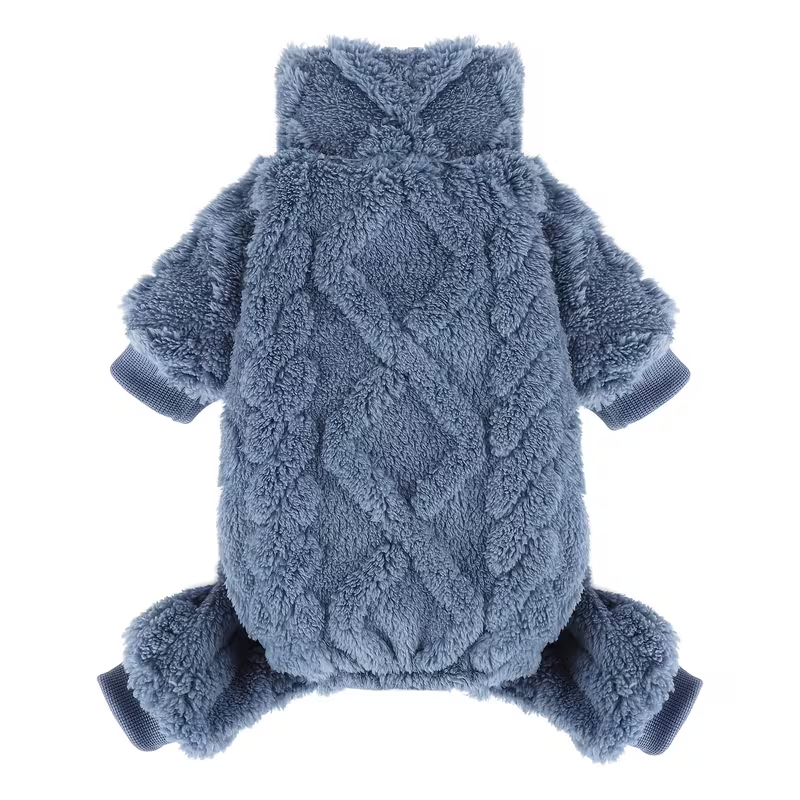 Fleece Dog Turtleneck Jumpsuit with Six Colors, Four-Leg Cut and XXS–M Sizes for Small Pets — image 1