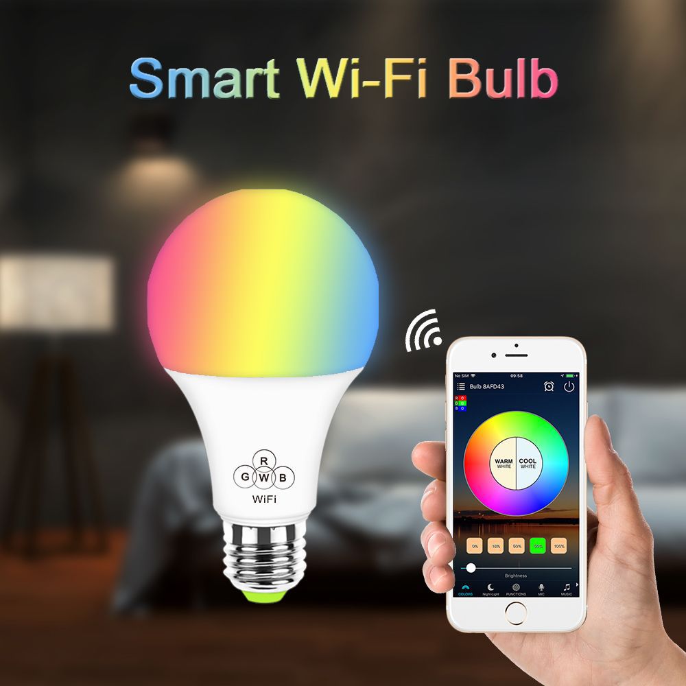 LED Smart Wifi Bulb Supports Alexa And Googleled Voice Control Colorful Lights