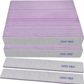 Emery Boards Nail Files 50 Pack 100 180 Grit Double Sided Professional Fingernail Filer Set Reusable for Natural Acrylic Gel 