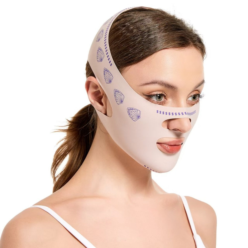 V-Line Face Lift Belt 5-Pack Facial Contouring Lifting Mask with Forehead Lift Band for Makeup, Travel and Everyday Vanity Us