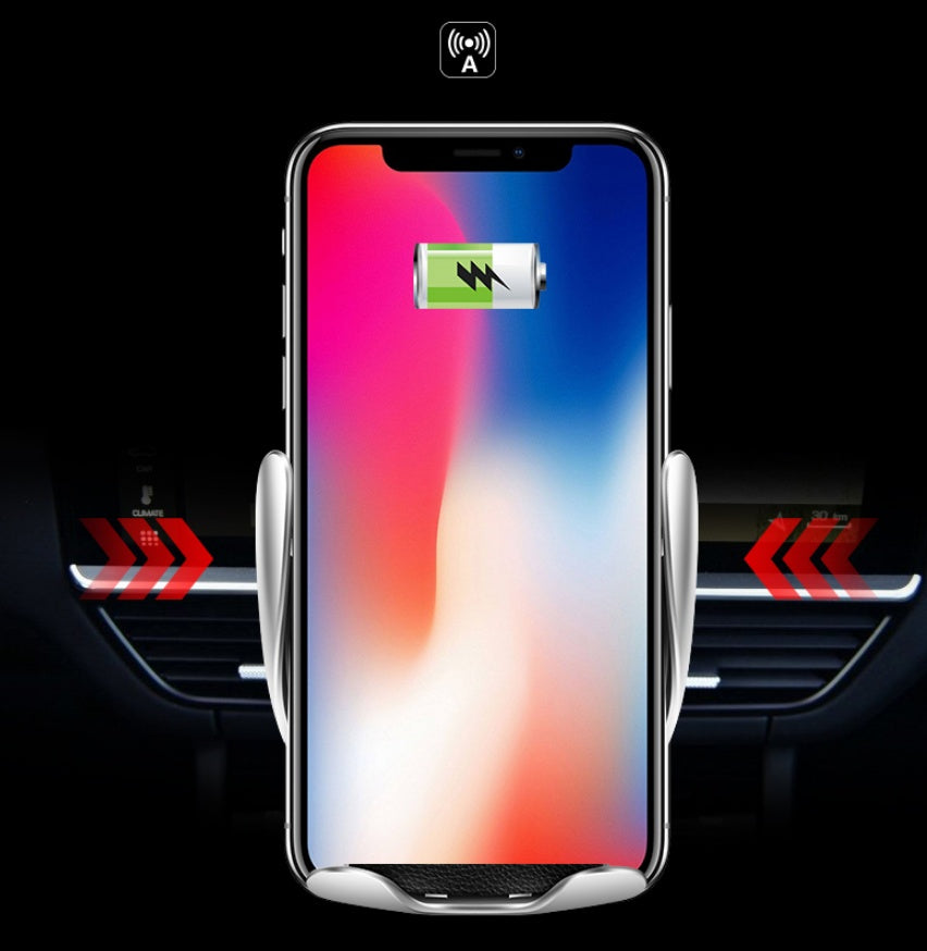 10W Car Wireless Charger with Phone Holder - Fast Induction Charging Mount