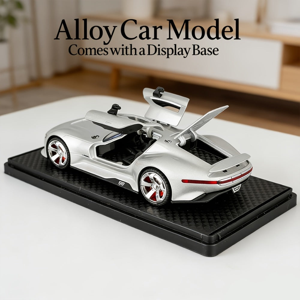 Mercedes-Benz GT Supercar Diecast Model with Gull-Wing Doors, Zinc Alloy High-Detail Static Collectible — image 4